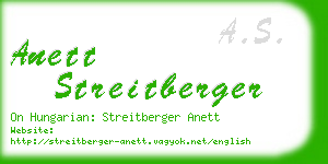 anett streitberger business card